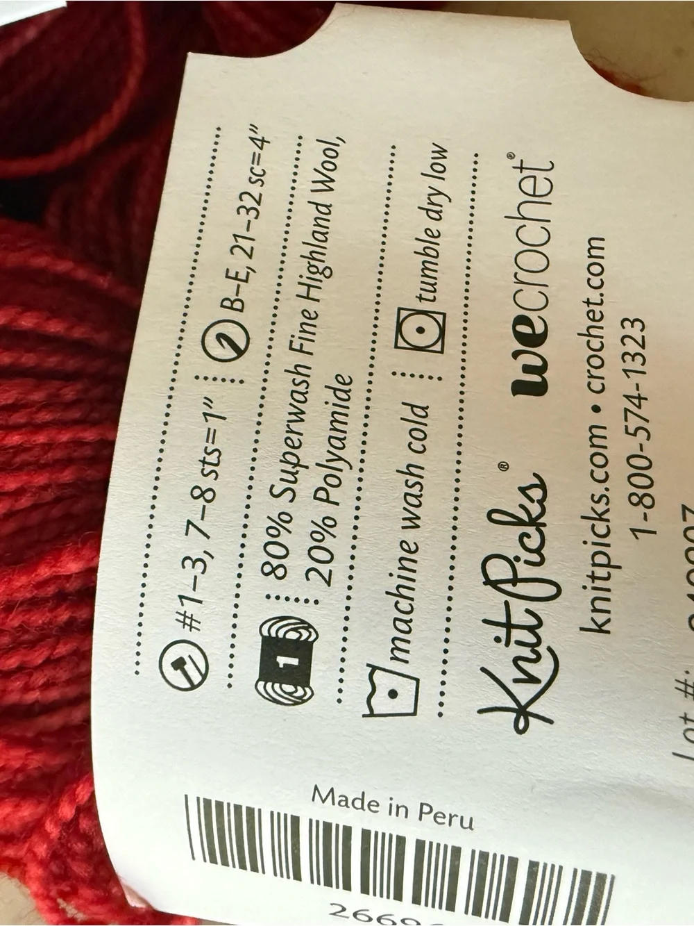Fingering Weight Red Yarn - Soft Sock & Hosiery Yarn Picnic